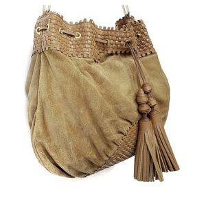 Anya Hindmarch London Large Suede and Leather Bag